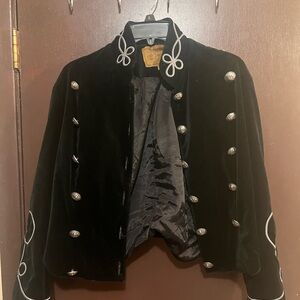 Double D Ranch Black Velvet Jacket with Silver Embroidery